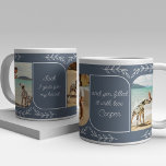 Caneca De Café Grande Palavras Verticais Que Amam Fotografias Pai 3 Pers<br><div class="desc">Uma caneca gigante de presentes para um pai de cão do melhor amigo do homem - ou é tão fácil personalizar para qualquer outro amigo ou parente próximo. O modelo de foto exibe 3 das suas fotos favoritas em formato vertical com cantos arredondados. Estimulado com uma redação carinhosa em um...</div>