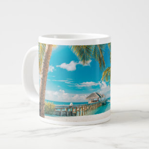 Caneca De Café Grande Palmeiras ao Sol