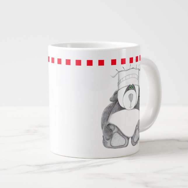 Caneca De Café Grande Panda Bear Cerâmica Mug (Frente Esquerda)