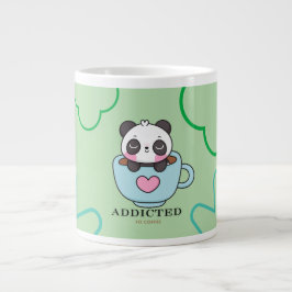 Caneca De Café Grande Panda bebê viciada