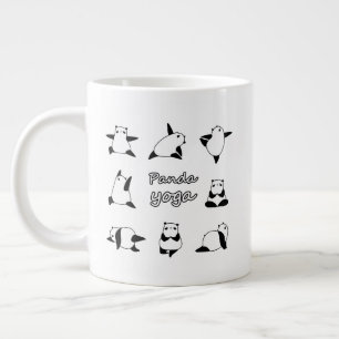 Caneca De Café Grande PANDA YOGA, Animal Yoga, Panda urso