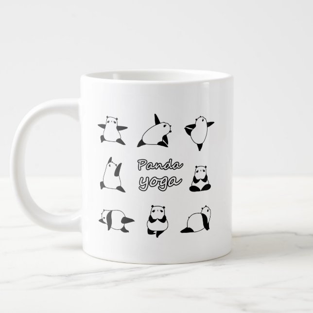 Caneca De Café Grande PANDA YOGA, Animal Yoga, Panda urso (Esquerda)