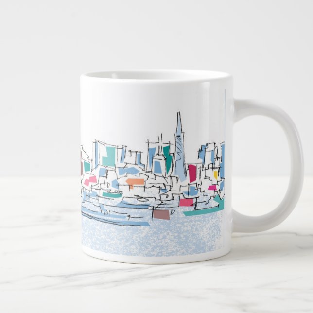 Caneca De Café Grande Panorâmica San Franciso, CA (Direita)