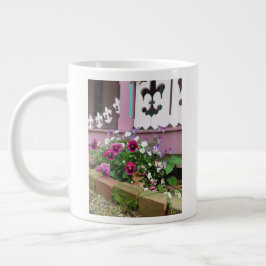 Caneca De Café Grande Pansies e Fleur-de-lis - Vineyard de Martha