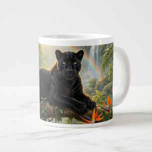 Caneca De Café Grande Pantera Negra Quênia Flores da Selva Cachoeira