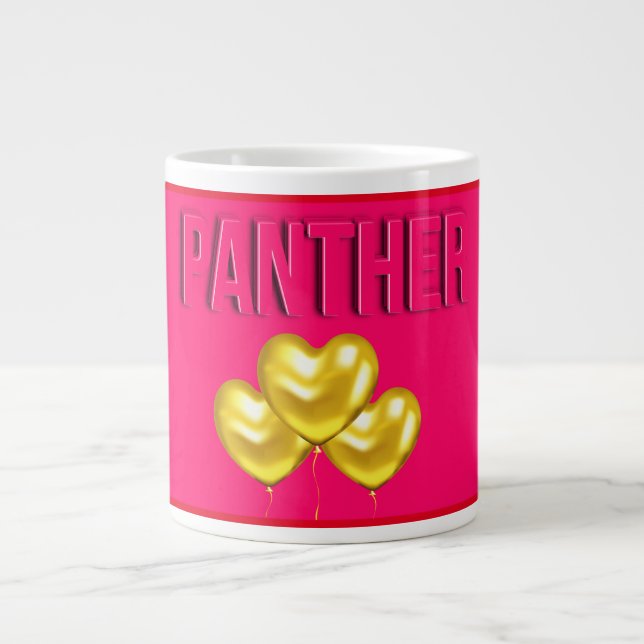 Caneca De Café Grande Pantera Rosa (Frente)