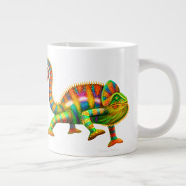 Caneca De Café Grande Panther Chameleon Jumbo Mug Psicodélico