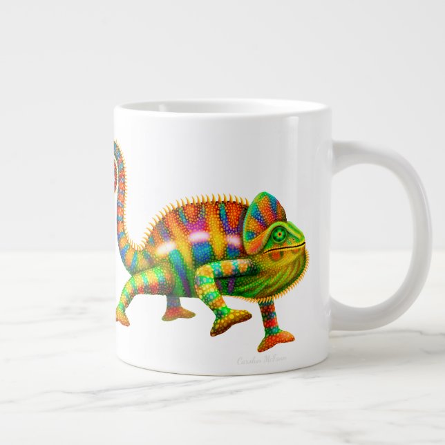 Caneca De Café Grande Panther Chameleon Jumbo Mug Psicodélico (Direita)