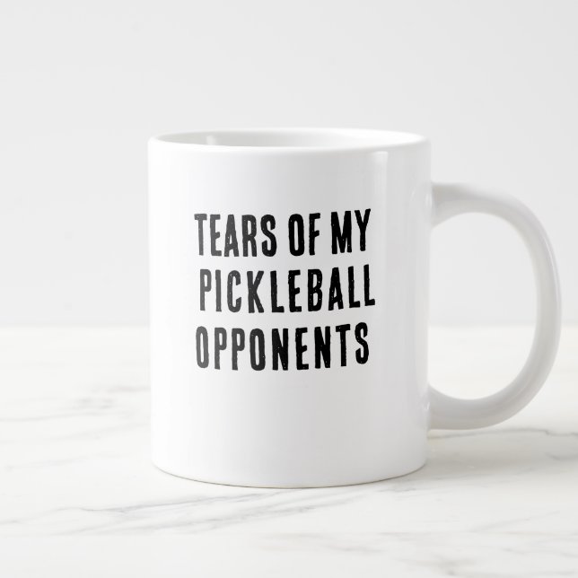 Caneca De Café Grande Panvola Lágrimas de Meus Opositores do Pickleball  (Direita)