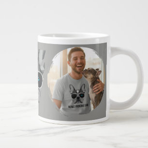 Caneca De Café Grande Papai Frenchie Cool Merle Bulldog Francês