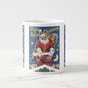 Caneca De Café Grande Papai Noel Antigo, Era a Noite Antes do Natal