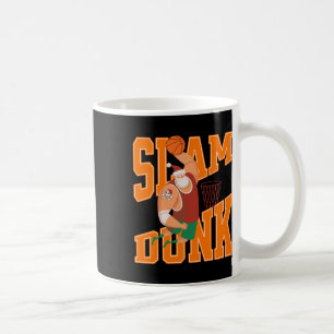 Caneca De Café Grande Papai noel de Slam Dunk no Basquete no Nata