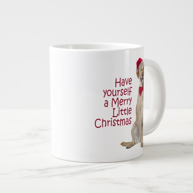 Caneca De Café Grande Papai noel Lab Jumbo Mug (Frente Esquerda)