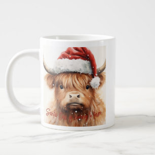 Caneca De Café Grande Papais noeis de Vaca Highland Jumbo Coffee Mug de