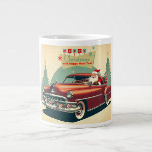 Caneca De Café Grande Papais noeis e carros vermelhos