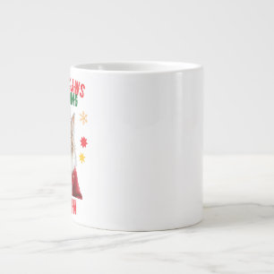 Caneca De Café Grande Papais noeis Garras de Natal