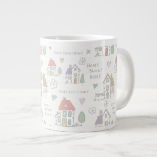 Caneca De Café Grande Papel de embrulho lar doce lar