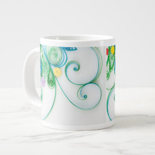 Caneca De Café Grande Papel Enchido em Elegância congelado SnowflSpecial