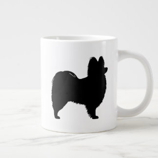 Caneca De Café Grande Papillon Dog Breed Silhouettes