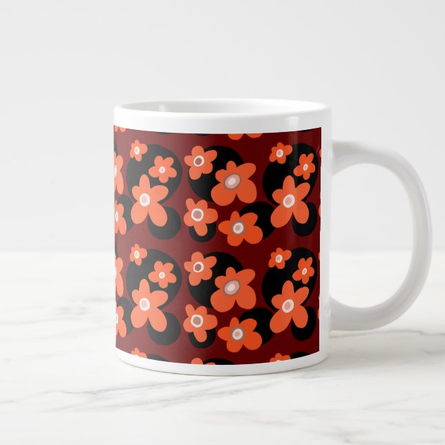 Caneca De Café Grande Papoulas vermelhas (Direita)
