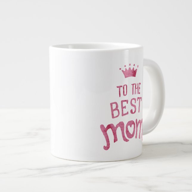 Caneca De Café Grande Para a melhor mãe - Jumbo Mug (Frente Esquerda)