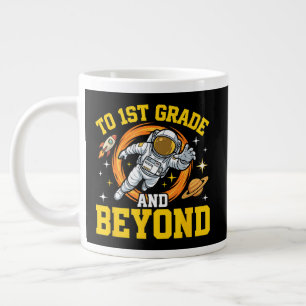 Caneca De Café Grande para o 1º ano e além Aluno Astronauta