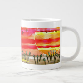 Caneca De Café Grande ...para o sol...arte de Jutta Gabriel...