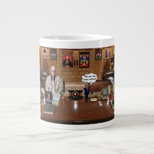 Caneca De Café Grande Para onde vai o dinheiro? (Frente)
