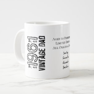 Caneca De Café Grande Para Pai Vintage Limited Edition Year Black Type
