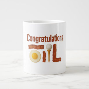 Caneca De Café Grande Parabéns de Golfe — Café da Manhã temerária para G