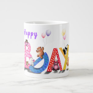 Caneca De Café Grande Parabéns, Festa de Bebês de Aniversário Feliz