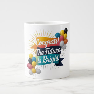 Caneca De Café Grande Parabéns futuros brilhantes - Mug de Celebração Ju