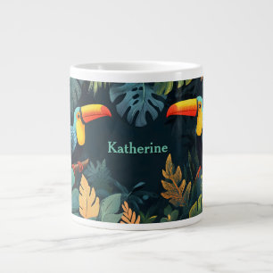 Caneca De Café Grande Paraíso do Tucano: Design Personalizável