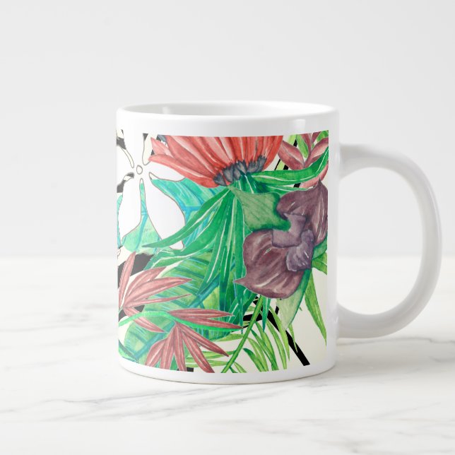 Caneca De Café Grande Paraíso Floral II (Direita)