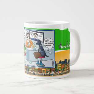Caneca De Café Grande Parceiros no Crime Humor de Jogo de Palavras Lit