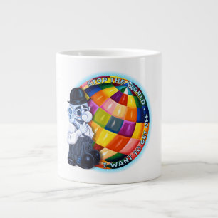 Caneca De Café Grande Parem O Mundo