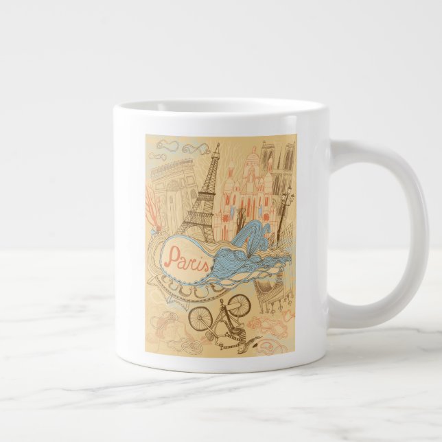 Caneca De Café Grande Paris na França (Direita)