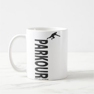 Caneca De Café Grande Parkour Vida Na Borda
