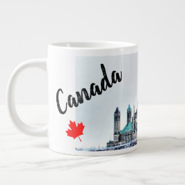 Caneca De Café Grande Parlamento do Canadá Edifícios de Neve Souvenir