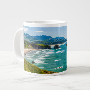 Caneca De Café Grande Parque Estadual Ecola, Oregon. Panorama de Crescen