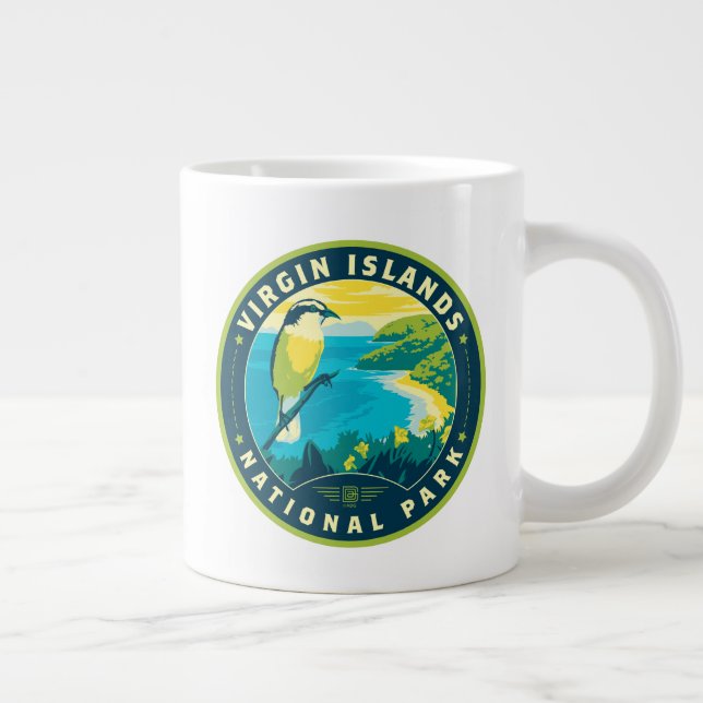 Caneca De Café Grande Parque Nacional das Ilhas Virgens (Direita)