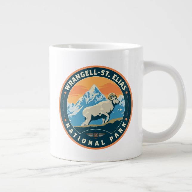 Caneca De Café Grande Parque Nacional de Elias, Ruas de Wrangell (Direita)