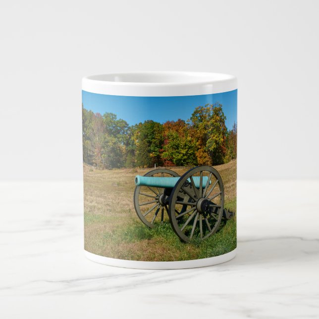 Caneca De Café Grande Parque Nacional de Gettysburg - Queda - Canhão (Frente)