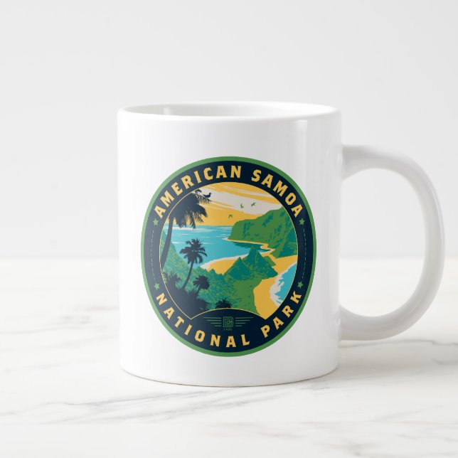Caneca De Café Grande Parque Nacional de Samoa Americana (Direita)
