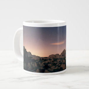 Caneca De Café Grande Parque Nacional do Sunset Sobre Joshua Tree