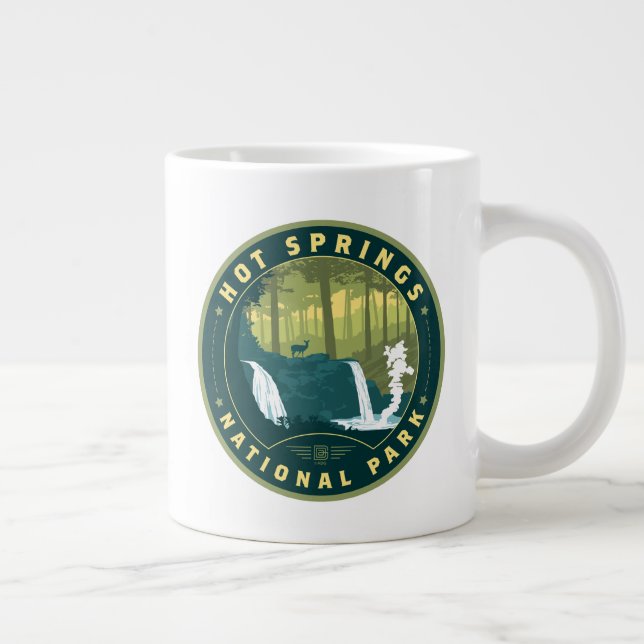Caneca De Café Grande Parque Nacional dos Primaveras Quentes (Direita)