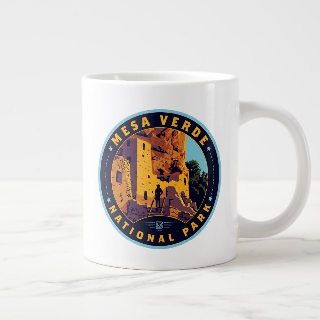 Caneca De Café Grande Parque Nacional Mesa Verde (Direita)