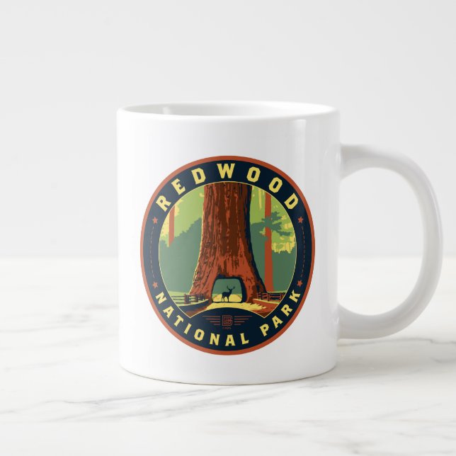 Caneca De Café Grande Parque Nacional Redwood (Direita)