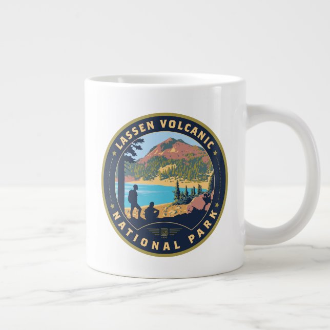 Caneca De Café Grande Parque Nacional Vulcânico Lassen (Direita)