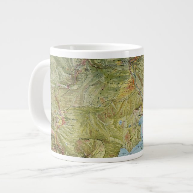 Caneca De Café Grande Parque Nacional Yellowstone 2 (Frente Esquerda)